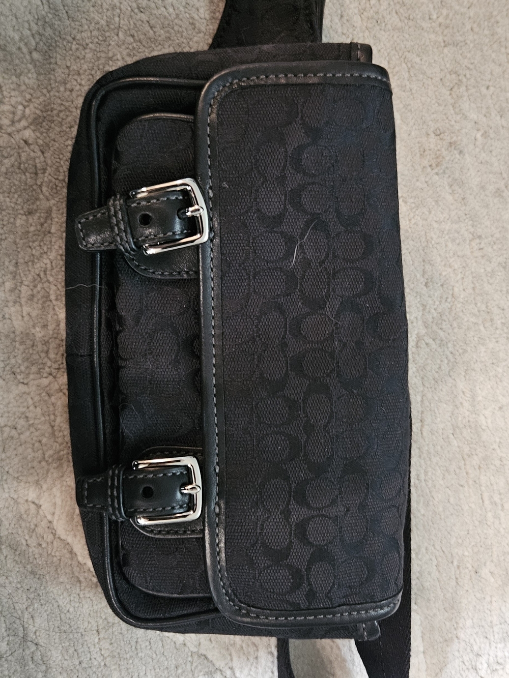 Coach Voyager Signature "Bon Voyage" Belt Bag / Fanny Pack